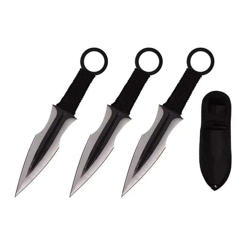 7.5″ Throwing Knives with Sheath 3 Pcs Set – Black