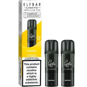 Banana Elf Bar 600 pods 2 pack