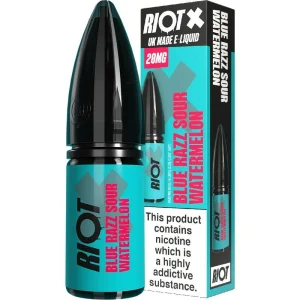 Blue razz sour watermelon Riot X e-liquid 10ml