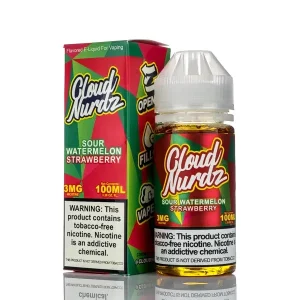 Cloud Nurdz E-Liquid – Sour Watermelon Strawberry – 100ml