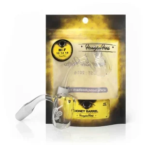 Honeybee Herb - 14mm 45 Degree Honey Barrel Quartz Banger - Male