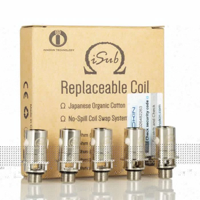 Innokin iSub Replacement Coils (Pack of 5) – 0.2ohm 0.5ohm - Image 2