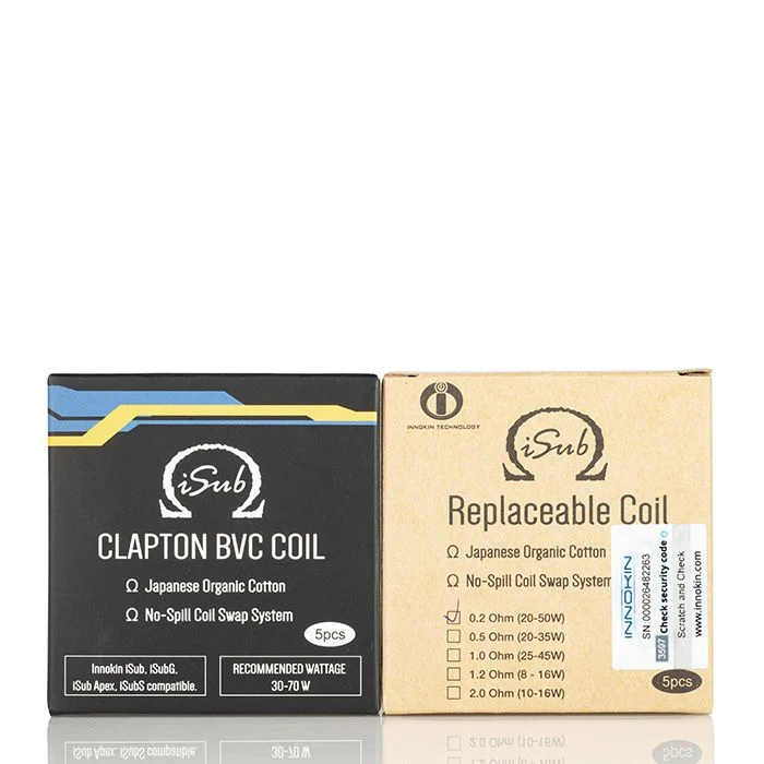 Innokin iSub Replacement Coils (Pack of 5) – 0.2ohm 0.5ohm