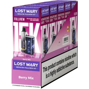 Lost Mary Nera 15K Fullview pod vape kit 5 pack