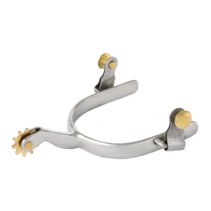 Men's Roping Spurs with Plain 1/2" Band, 10-Point Rowel