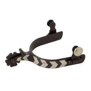 Men's Western Spurs with German Silver Chevron Trim