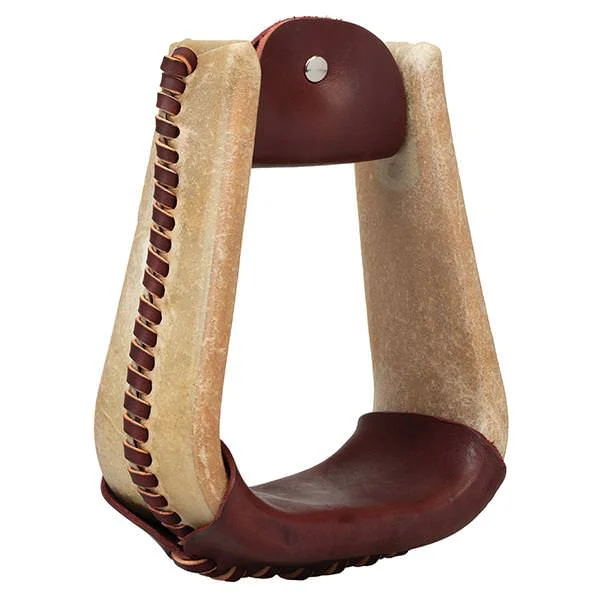 Natural Rawhide Covered Stirrups - Image 2