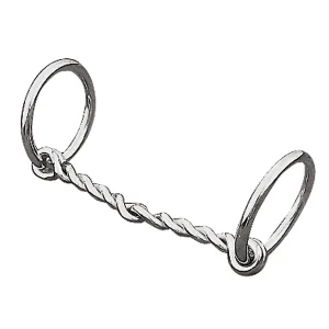 Pony Ring Snaffle Bit, 4-1/2" Single Twisted Wire Mouth