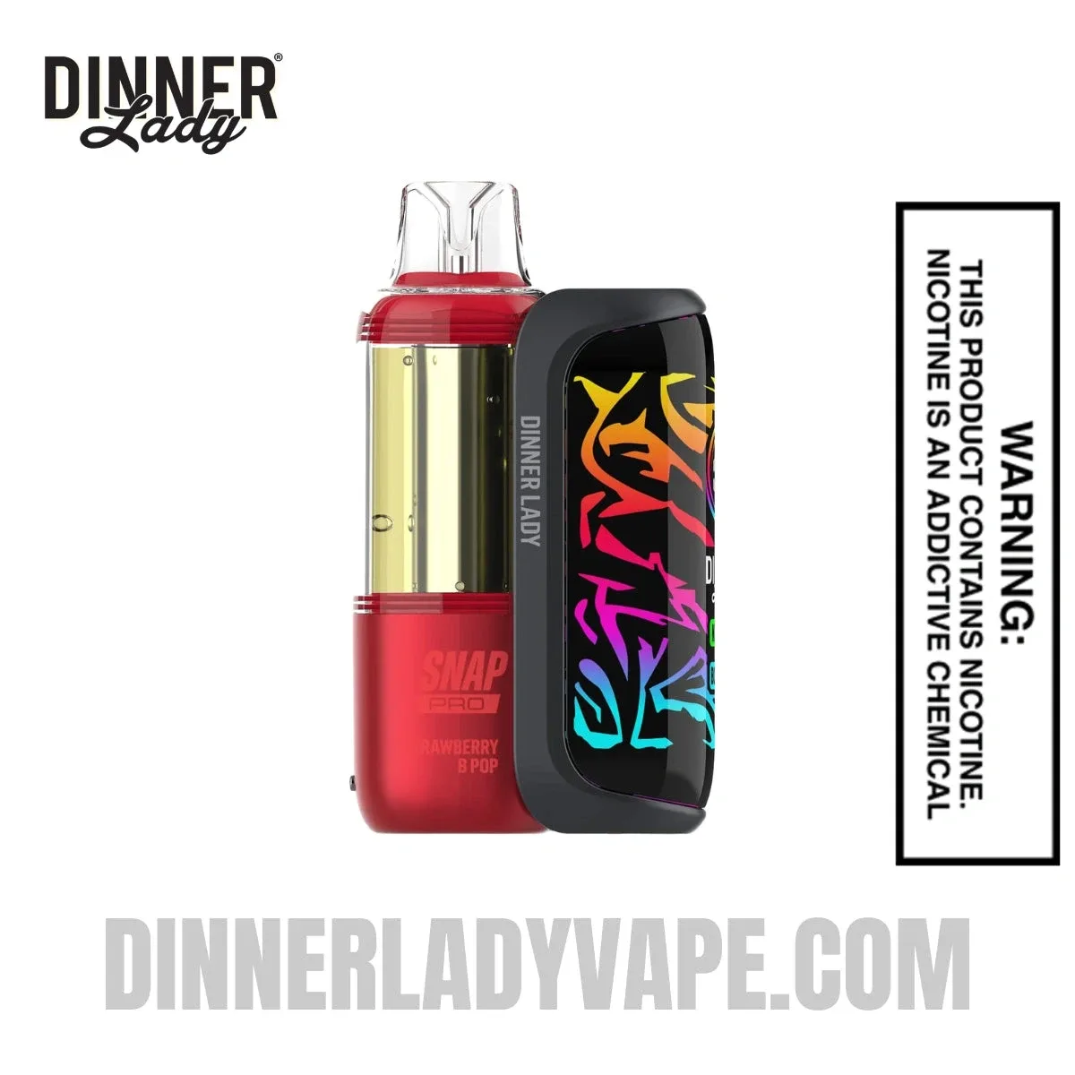 Strawberry B pop Dinner Lady Snap Pro 35K Disposable Vape Kit