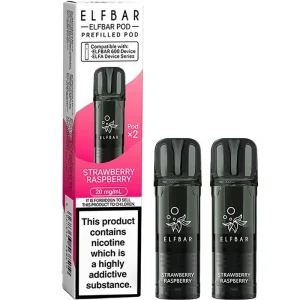 Strawberry raspberry Elf Bar 600 pods 2 pack