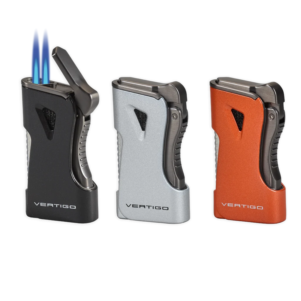 Vertigo Nitro Double Torch Lighter with Cigar Punch