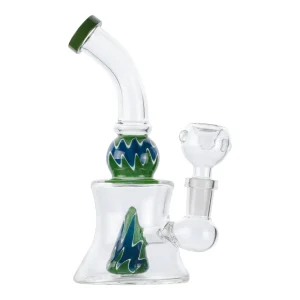 Wavy Conic Percolator Bong - 6in