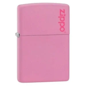 Zippo Lighter - Pink Matte with Zippo Logo